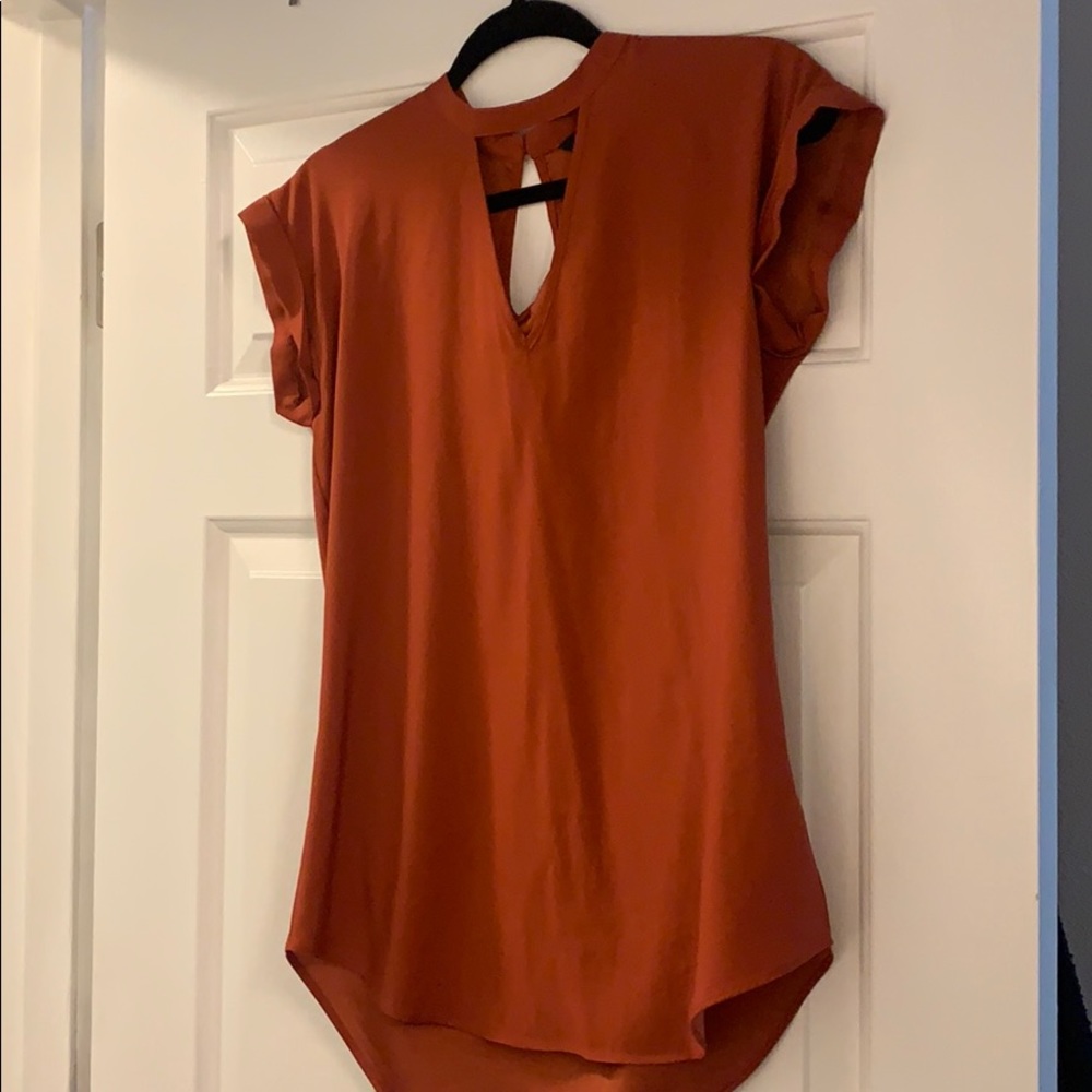 Express Blouse - burnt orange